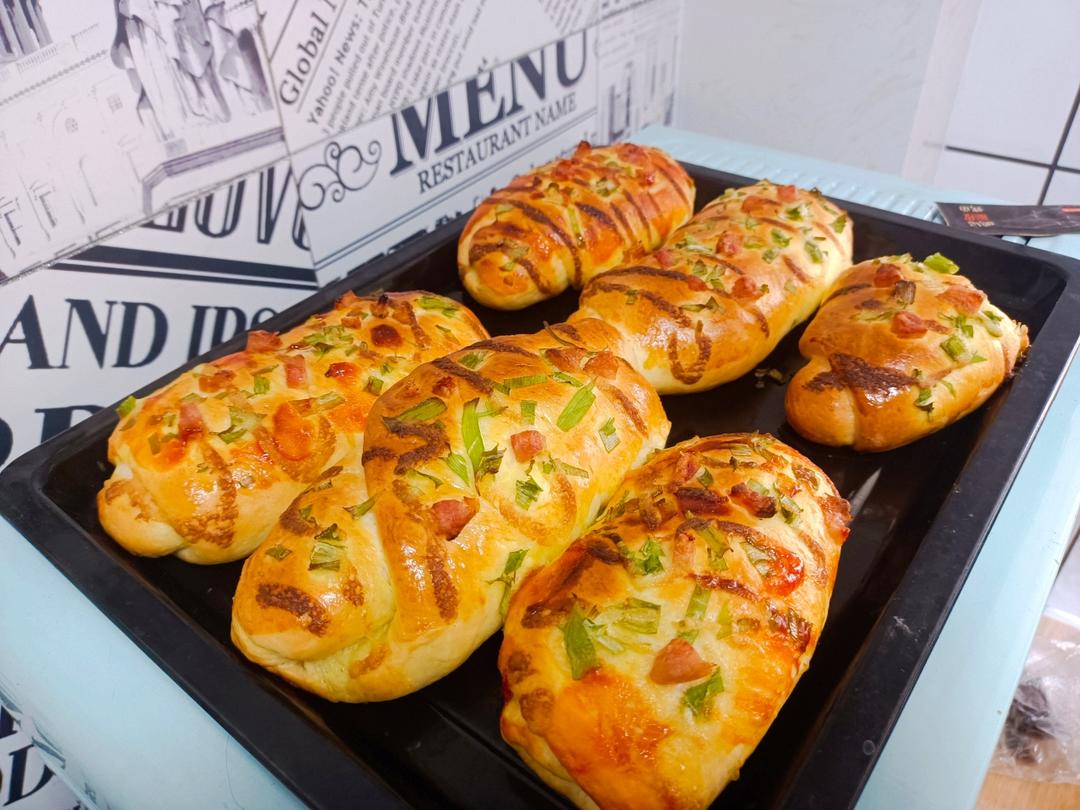 香葱火腿肉松面包