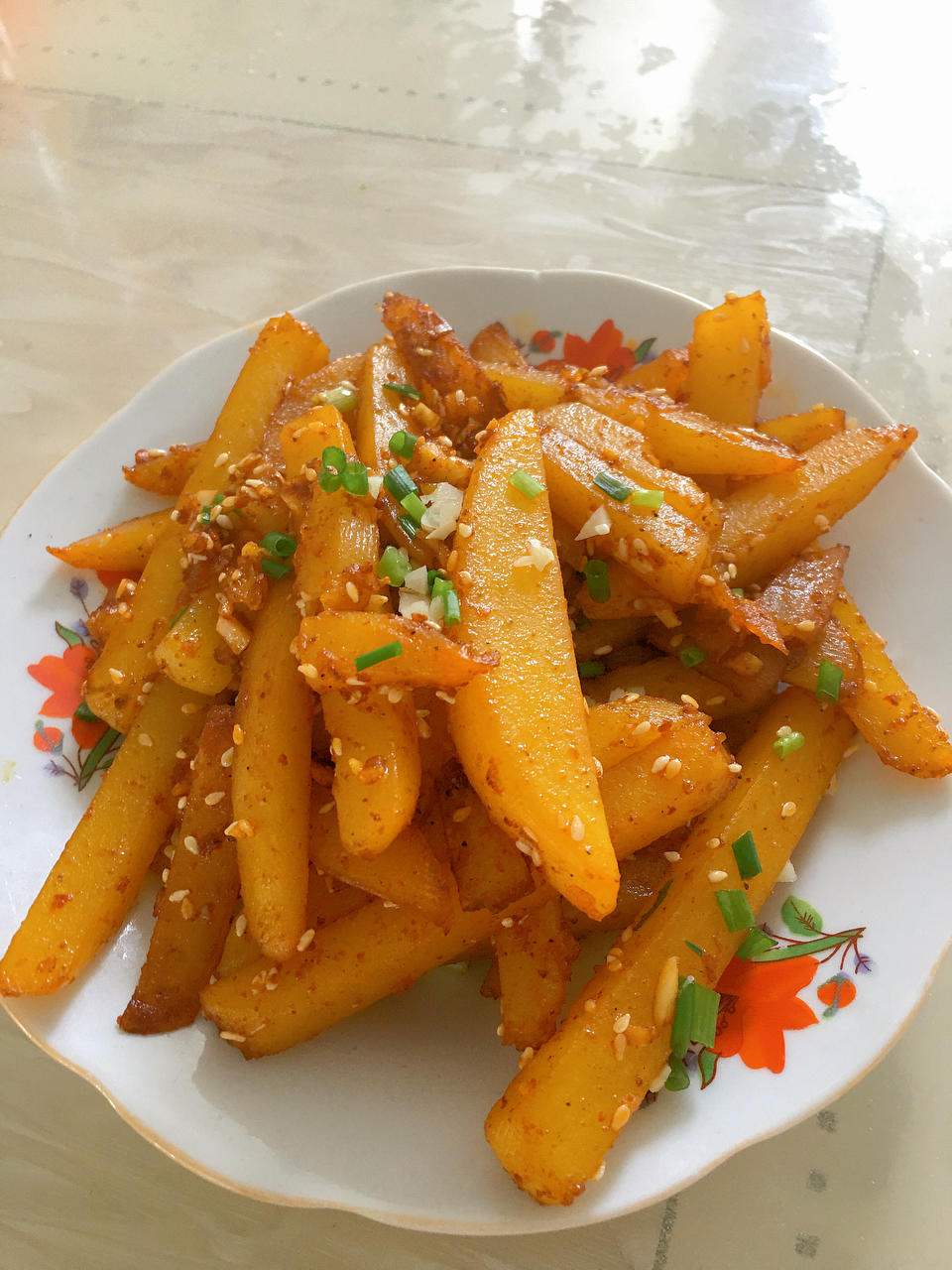 香辣过瘾的狼牙土豆条，秒光