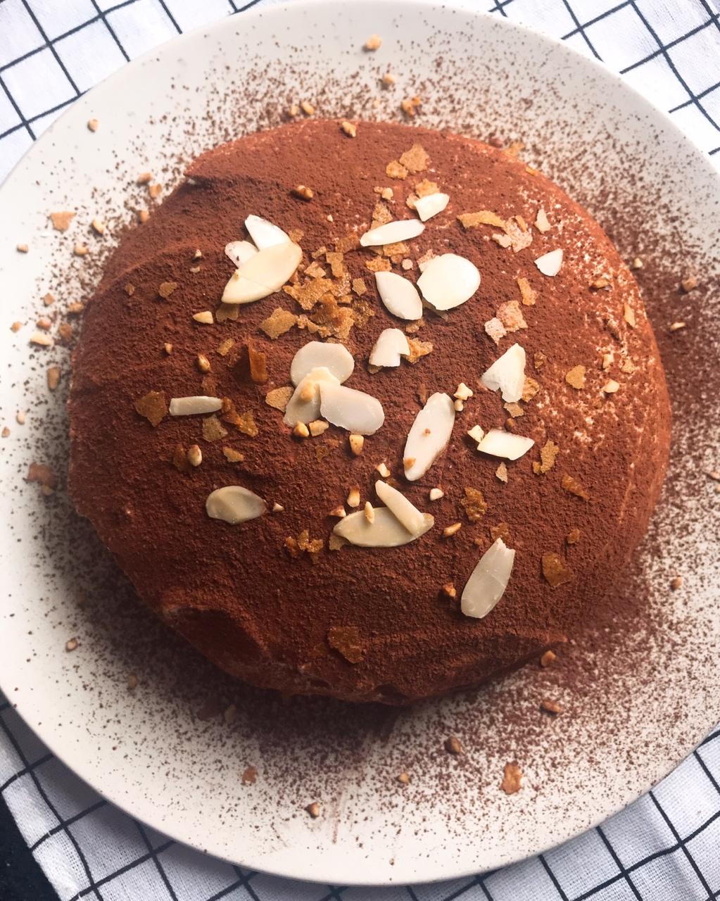 白巧克力芝士酱可可蛋糕附可可戚风