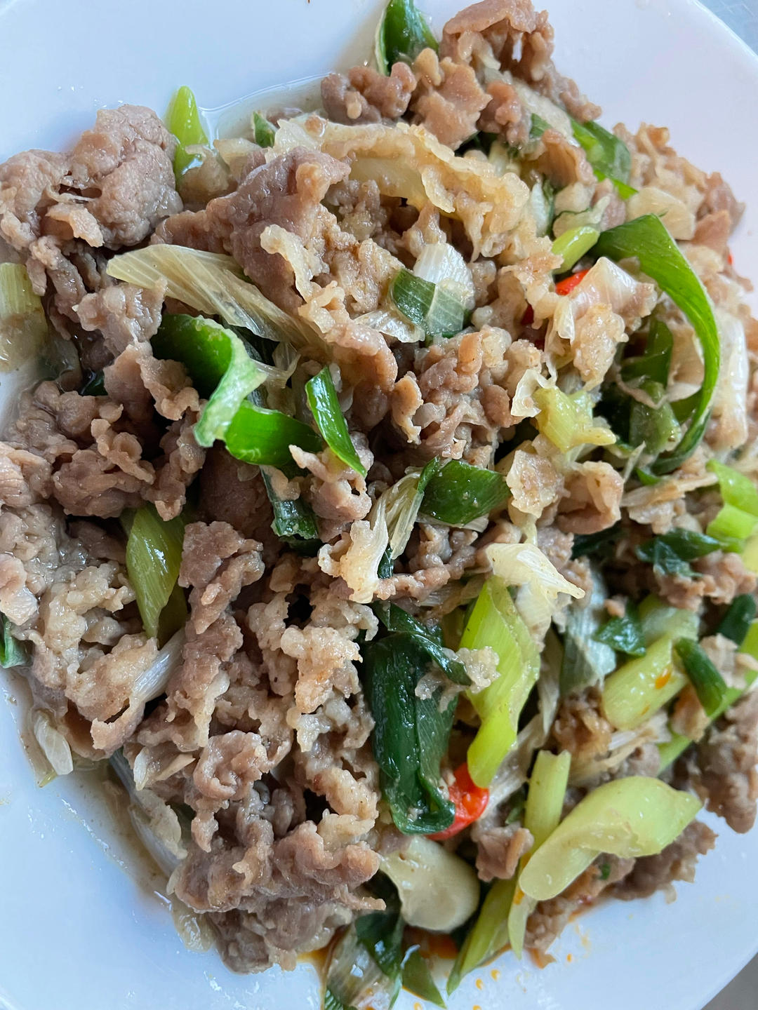 孜然大葱炒牛肉