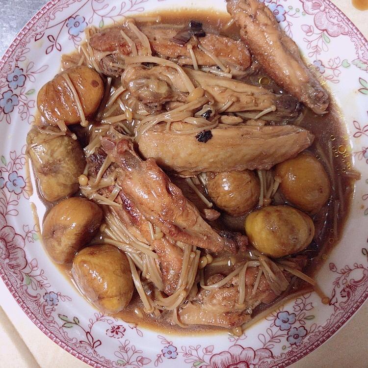 【栗子烧鸡】鸡肉都给你吃，栗子归我~