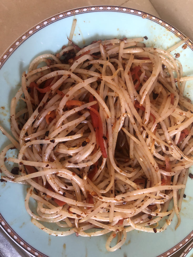 凉拌绿豆芽🥕酸甜爽口拌菜