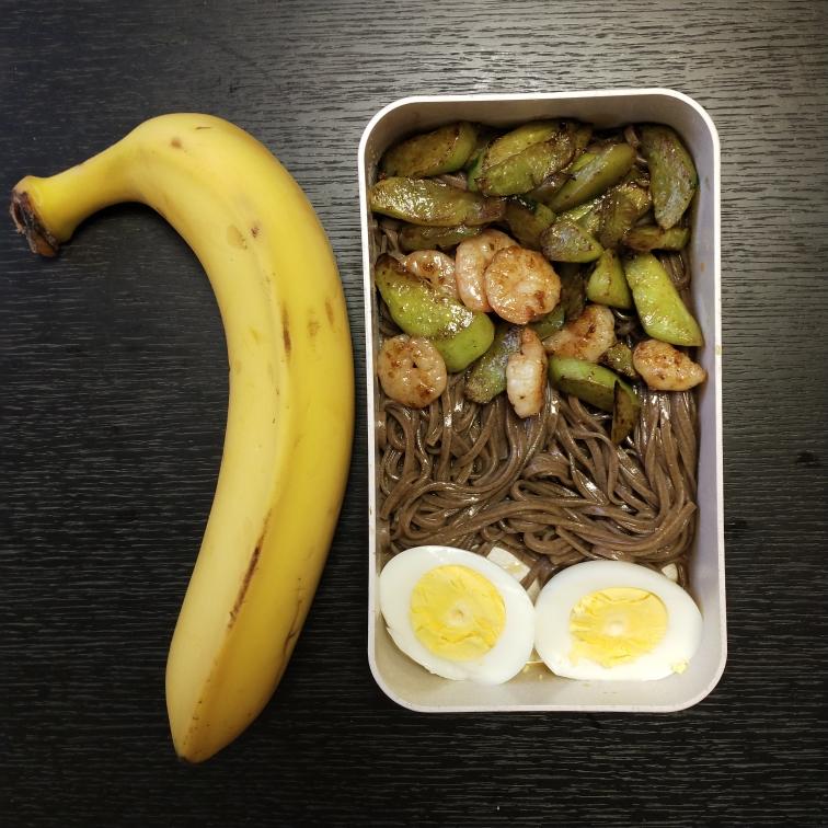 轻食减脂餐记录-黄瓜虾仁荞麦面