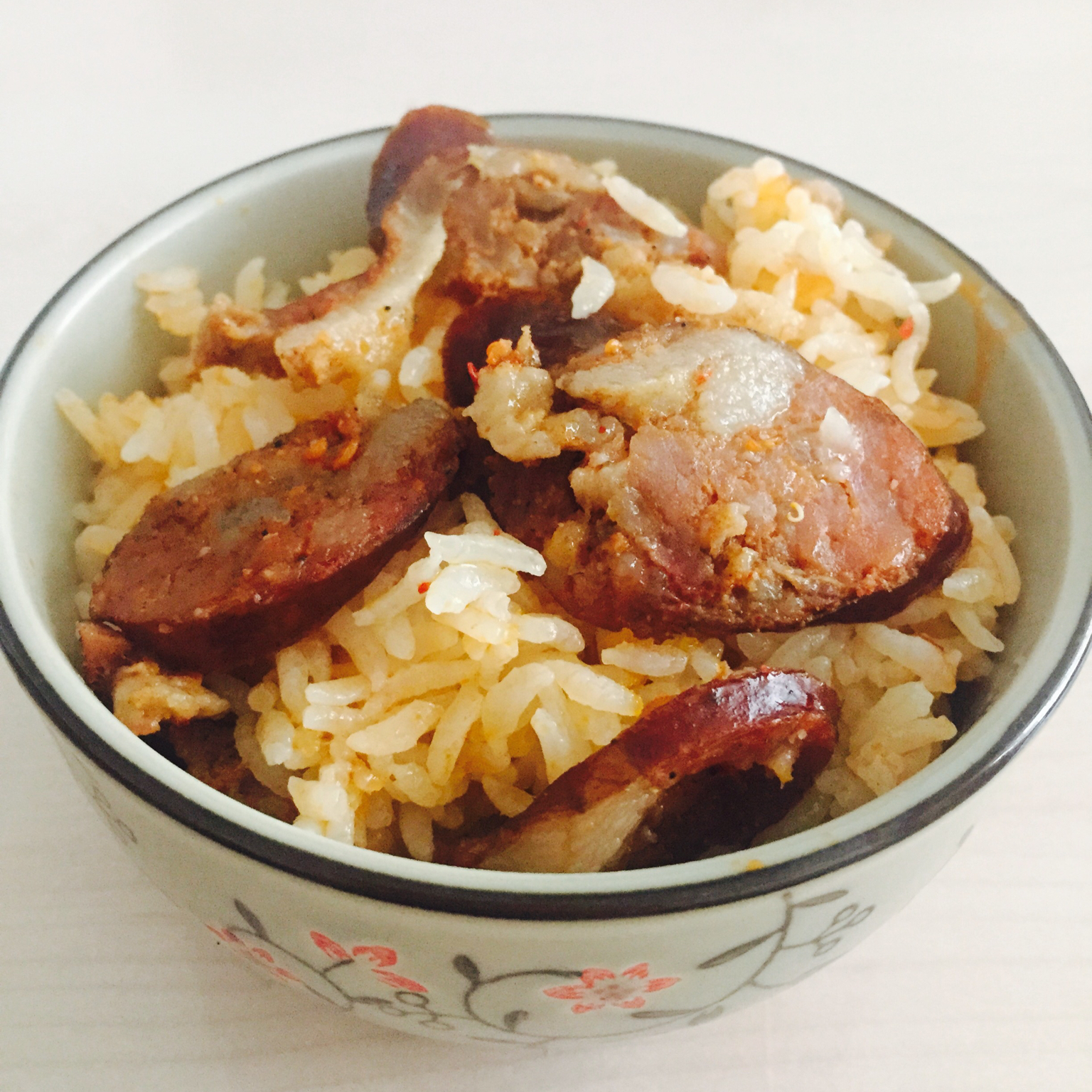 庭甄yolanda做的腊肠蒸饭