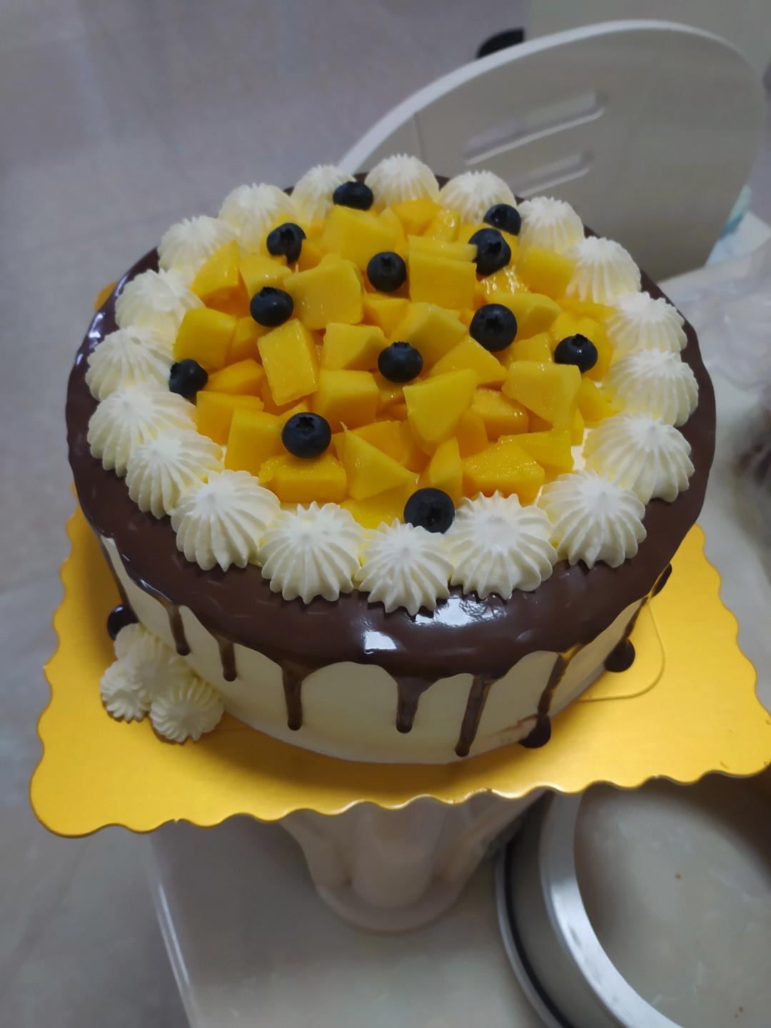 巧克力淋面格子蛋糕