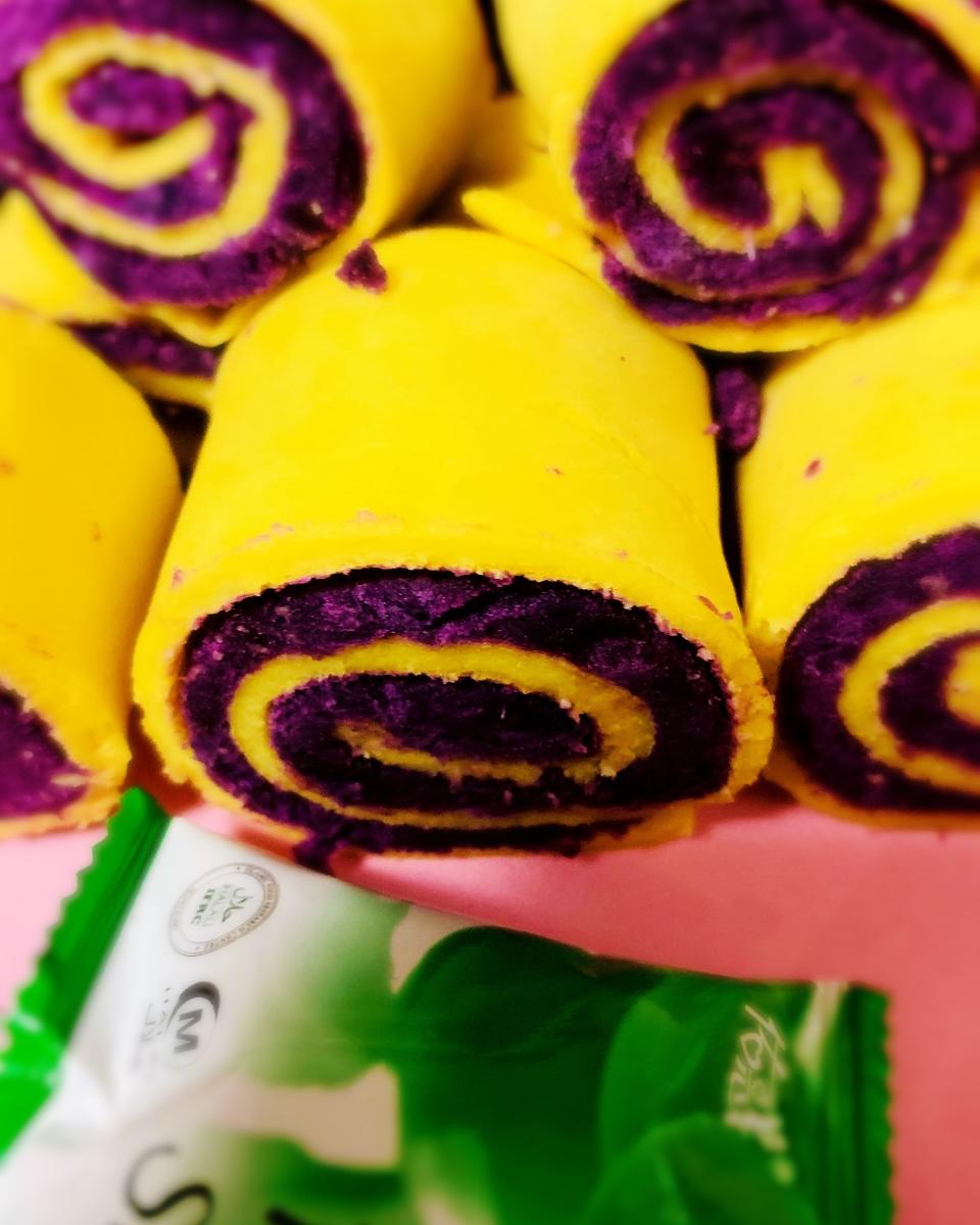 粗粮紫薯鸡蛋卷