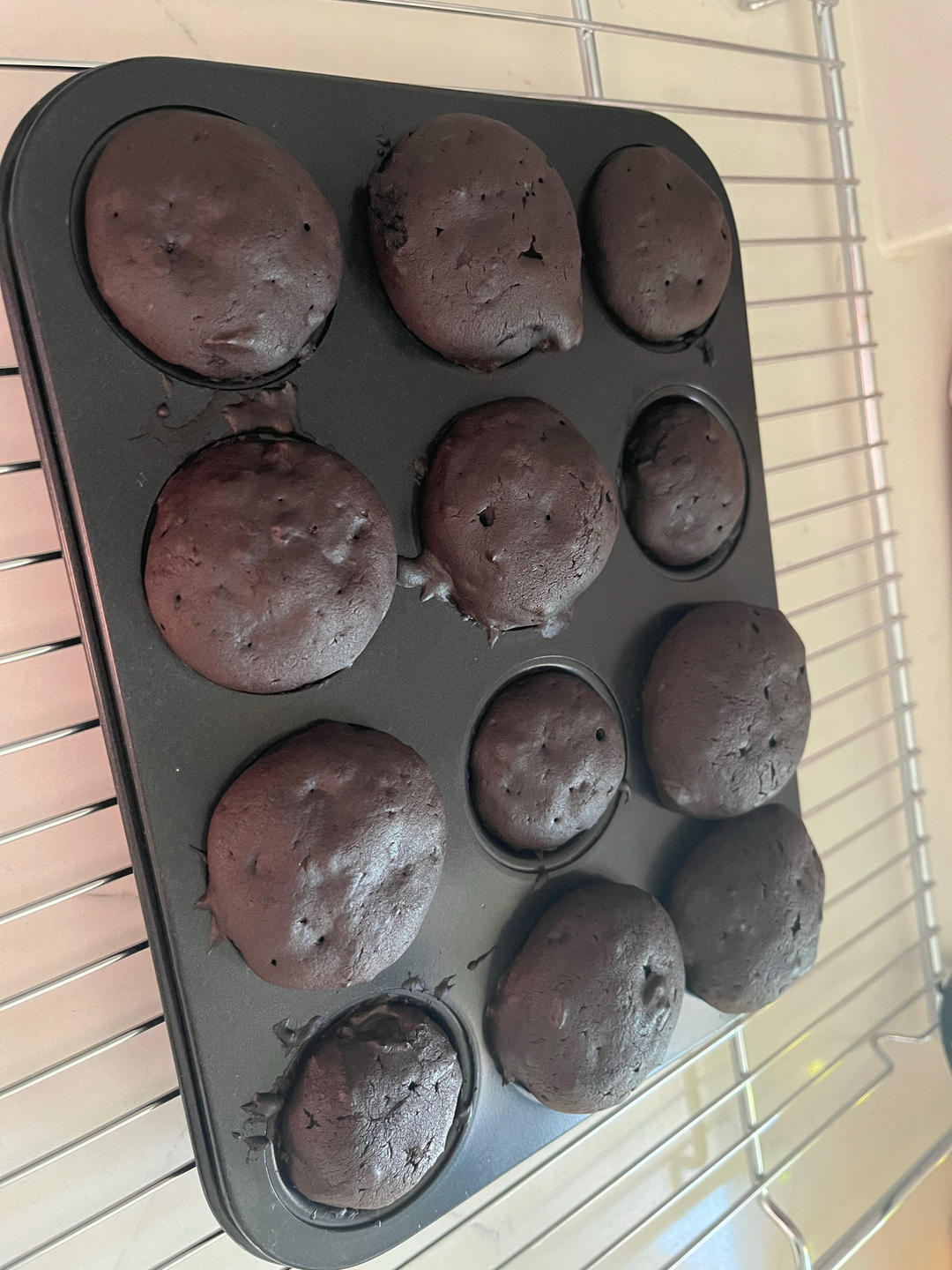 在家做巧克力蘑菇头麦芬蛋糕🍫