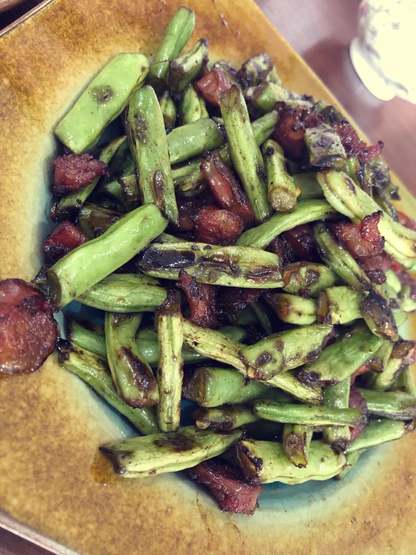 腊肠干煸四季豆