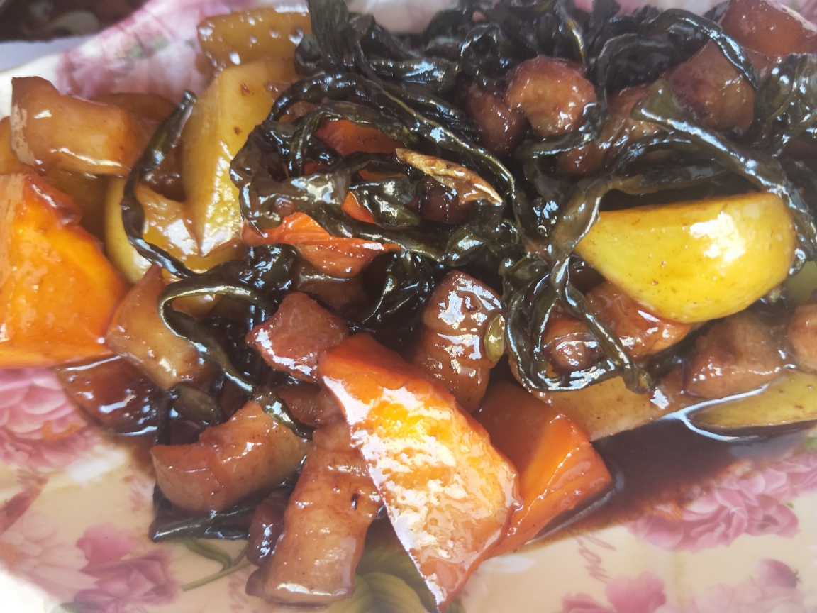 私房菜—红烧肉干豆角的做法