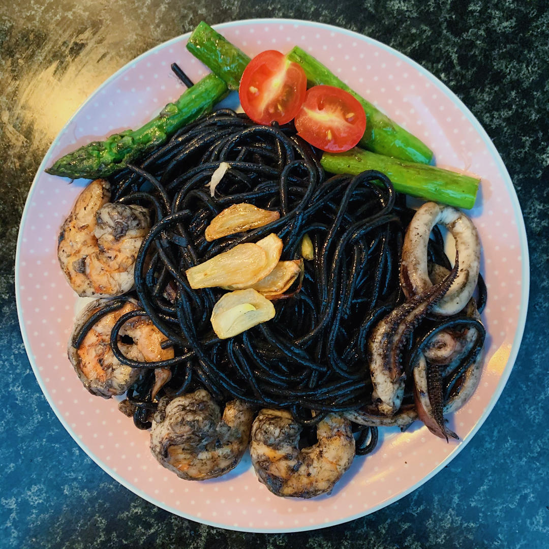 muji墨鱼汁意面