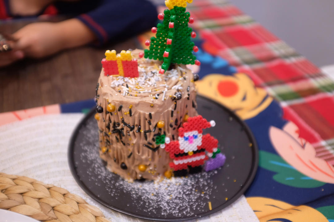 圣诞之礼——圣诞树桩蛋糕