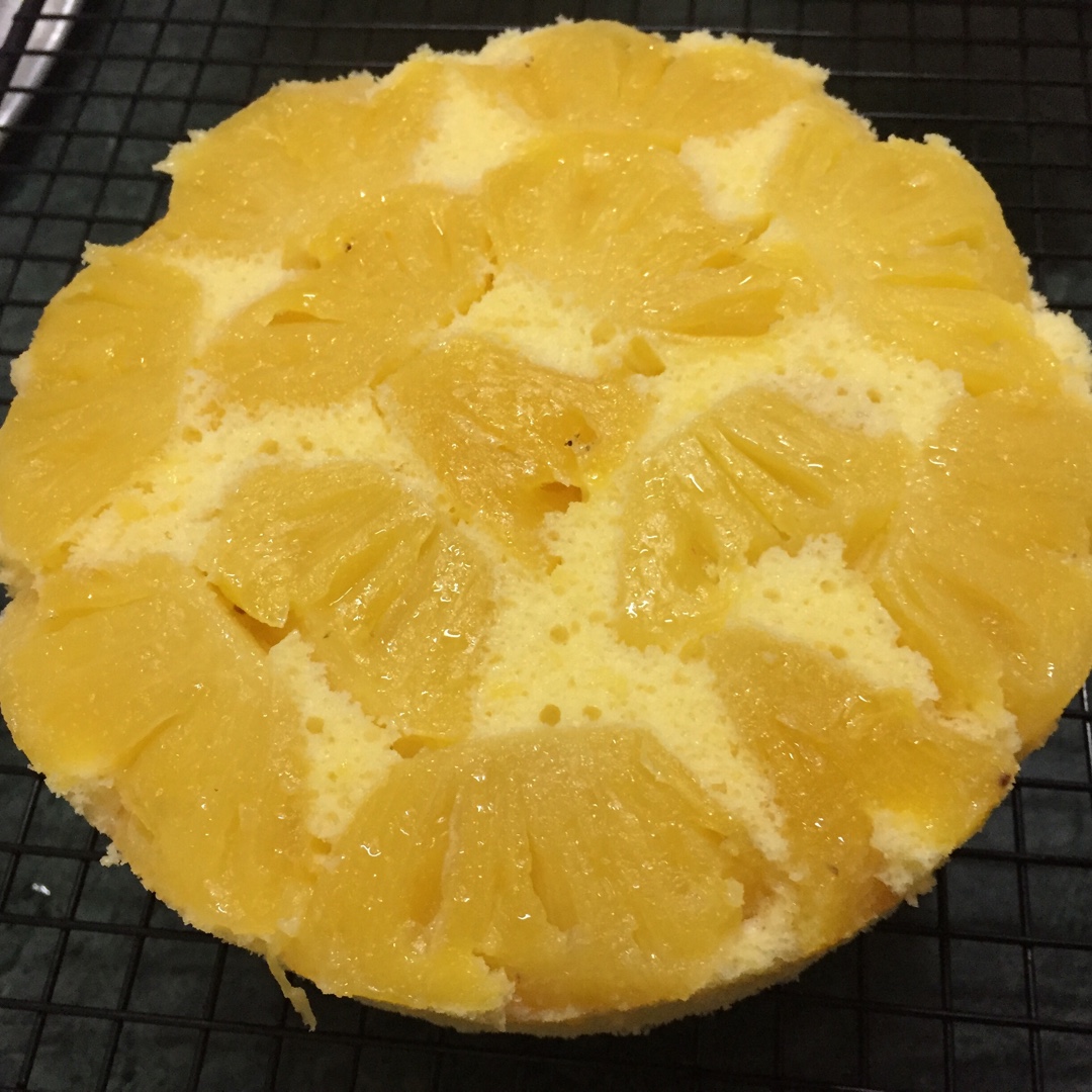 冷6009做的菠萝翻转蛋糕