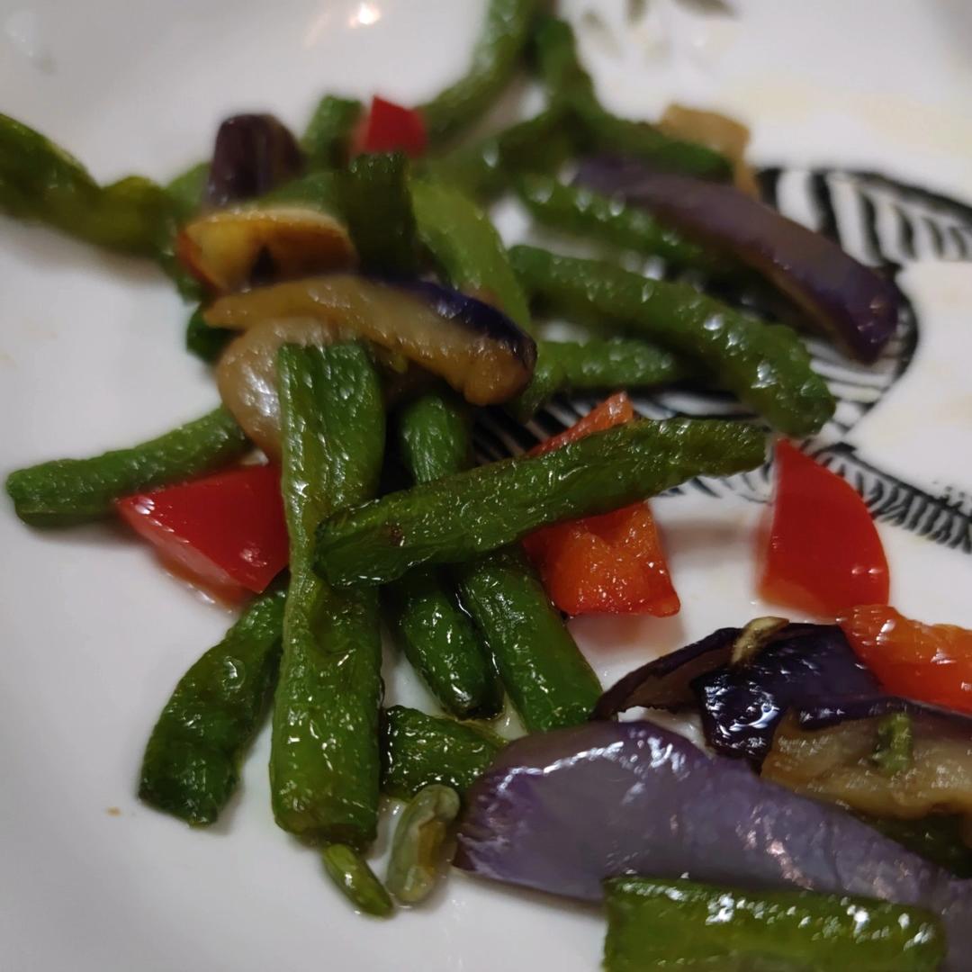 不油炸的茄子烧豆角