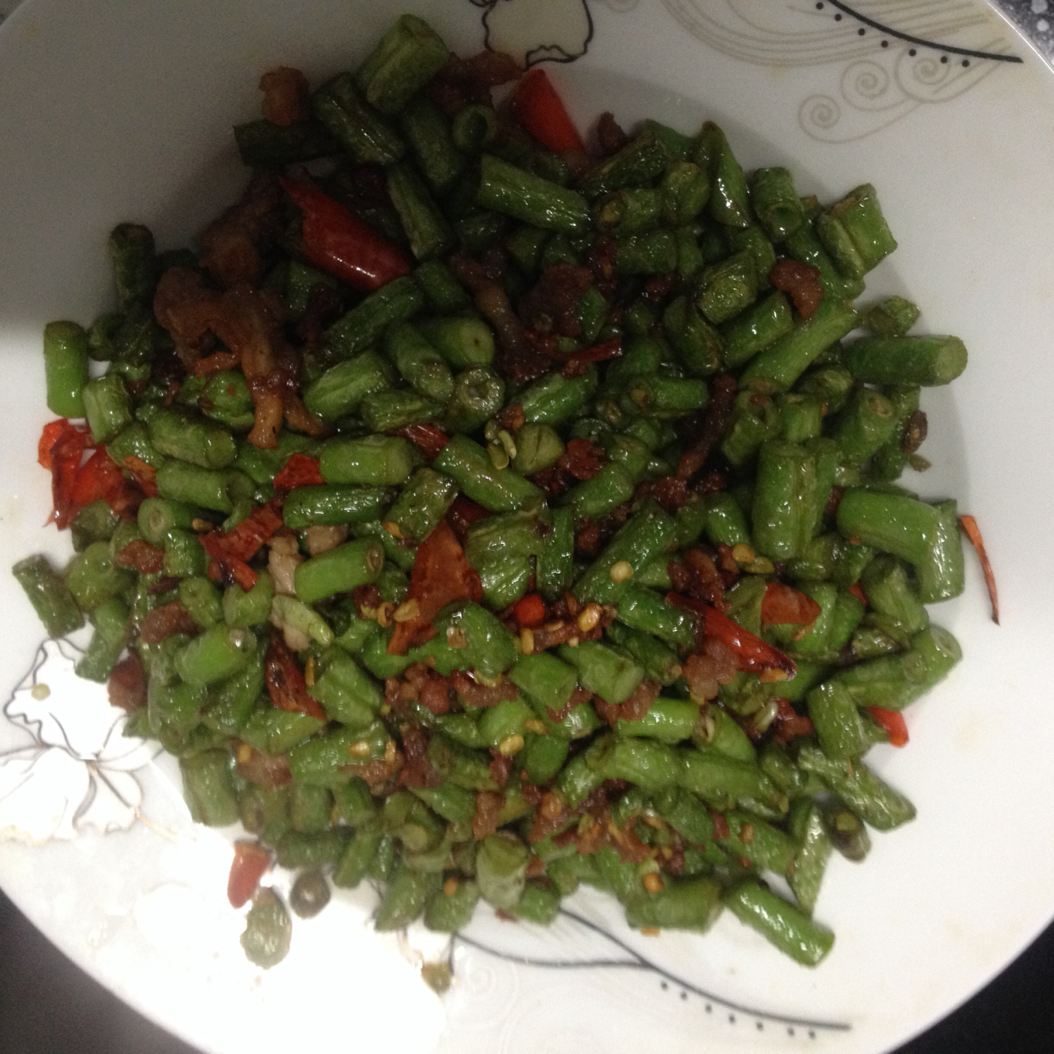 肉沫豆角下饭菜