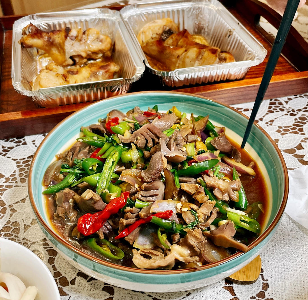 辣炒鸭胗 鸭合子