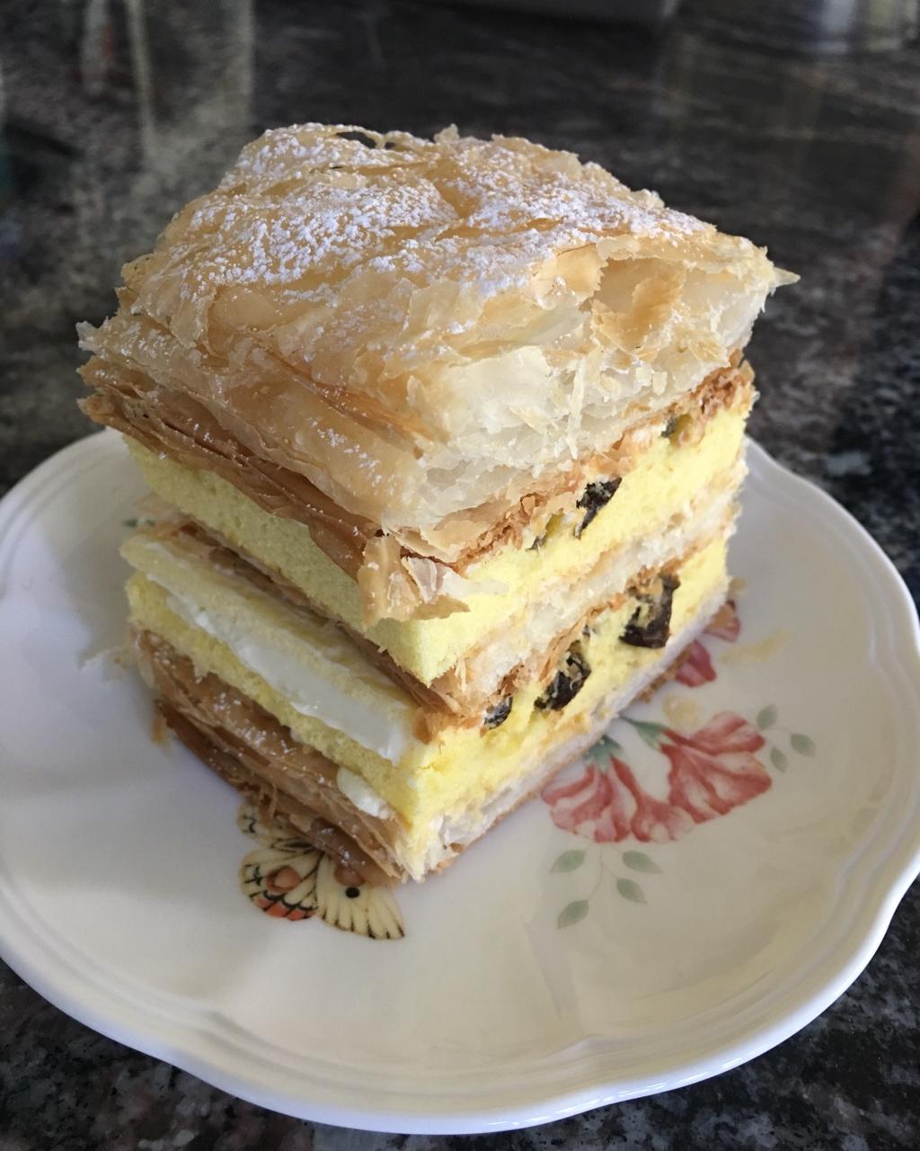 reneewang1做的君之拿破仑酥含千层酥皮蛋糕片奶油霜详细做法