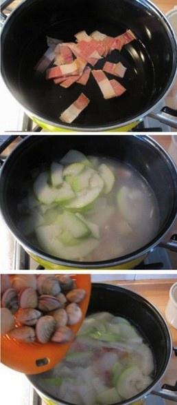 冬瓜火腿蛤蜊汤的做法 步骤3