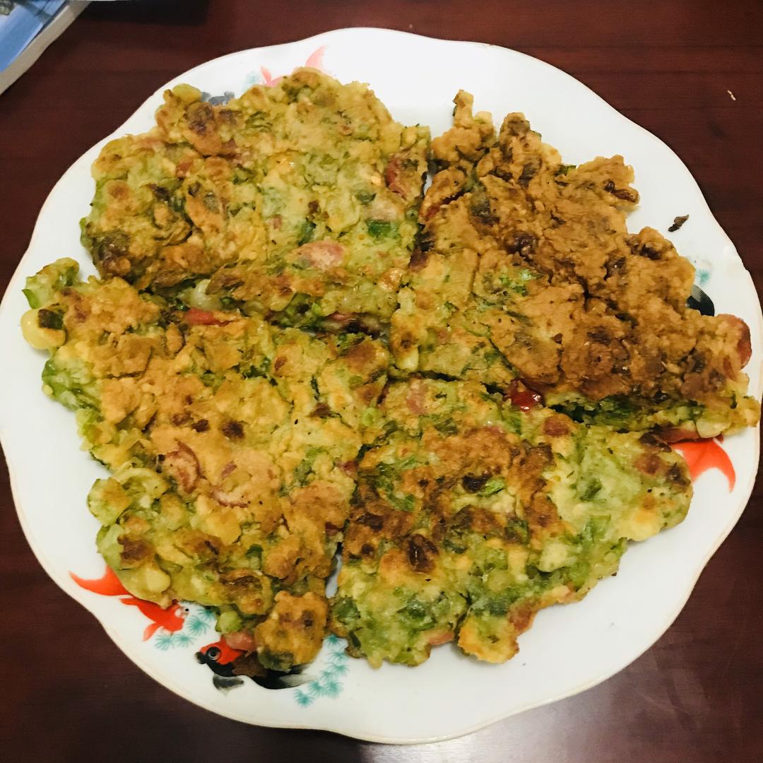 蔬菜饼—生菜鸡蛋饼