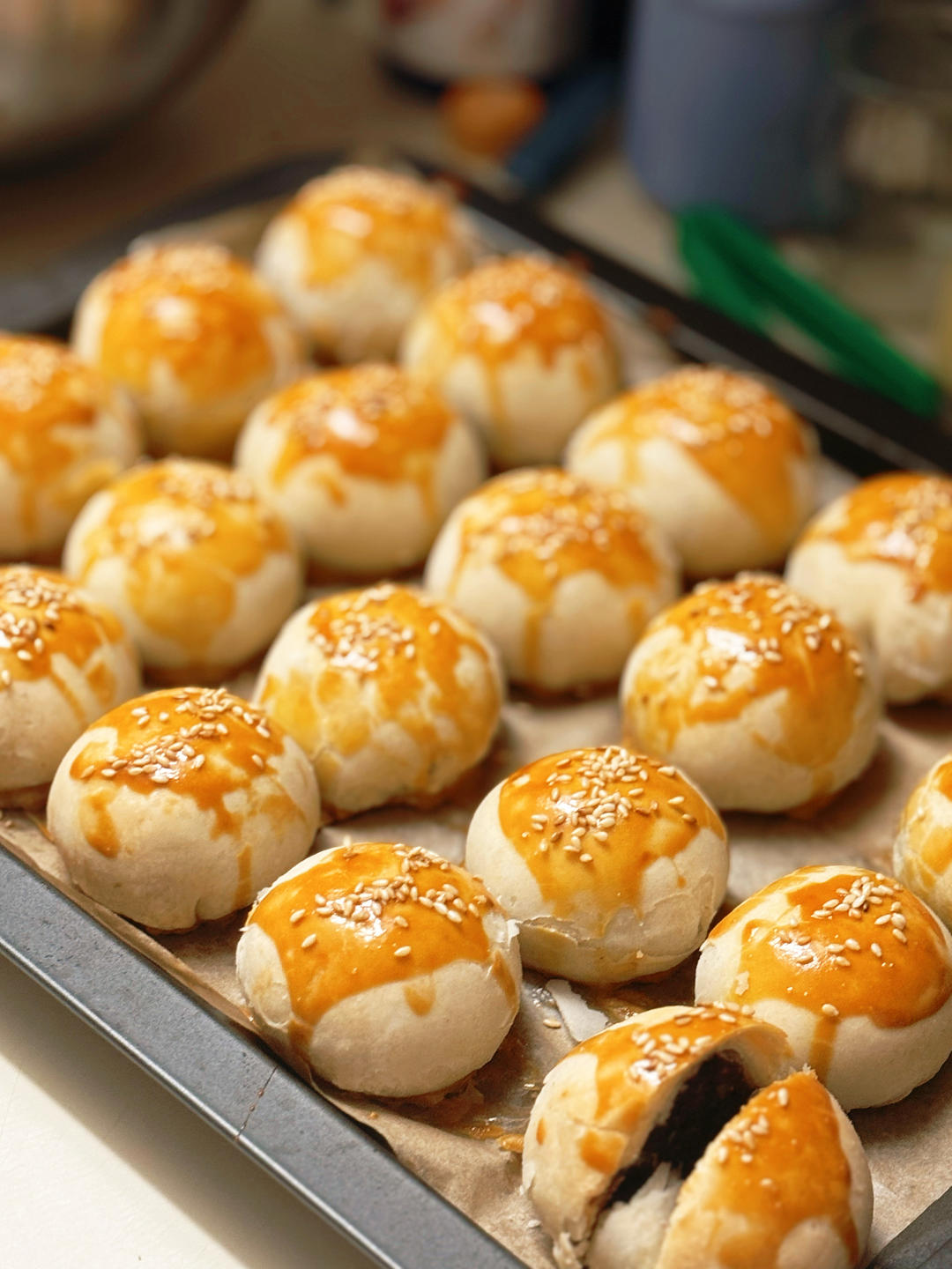 超简单 免揉 酥掉渣的蛋黄酥(超详细附全程视频)不破酥『万能酥皮』