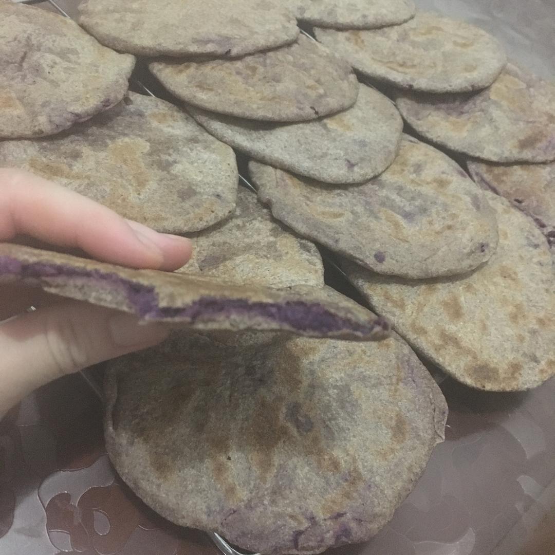 无糖油紫薯饼