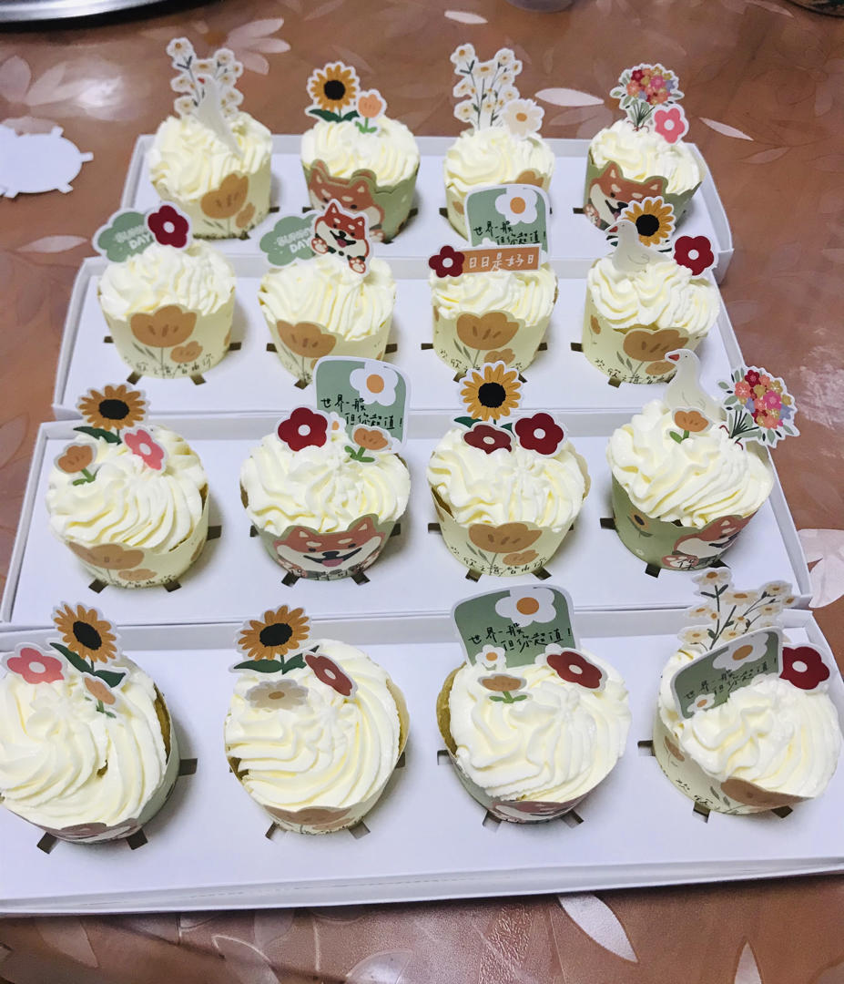 纸杯蛋糕 8寸戚风蛋糕的量