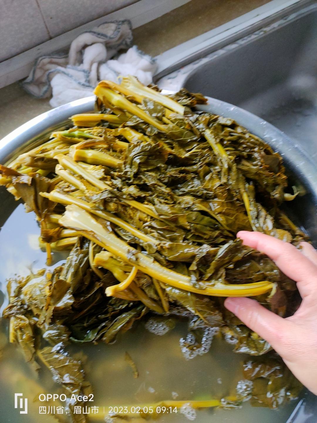 超快手腌芥菜/酸菜/水绿菜