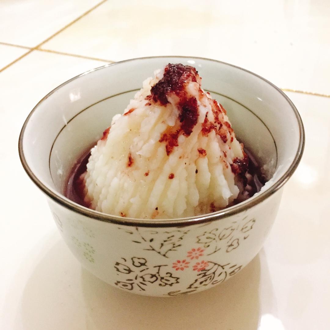 国家级退堂鼓演奏者做的蓝莓山药泥