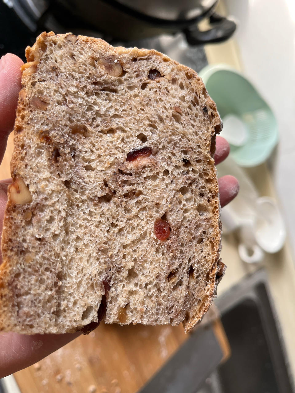 德国婆婆秘方·只多一料·香得上天的全麦核桃蔓越欧包