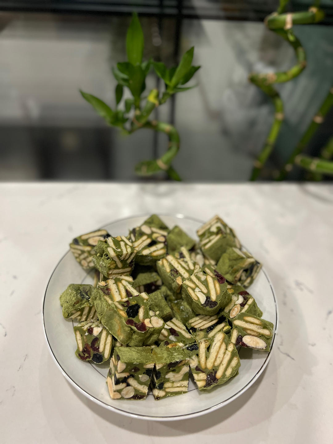 抹茶草莓雪花酥