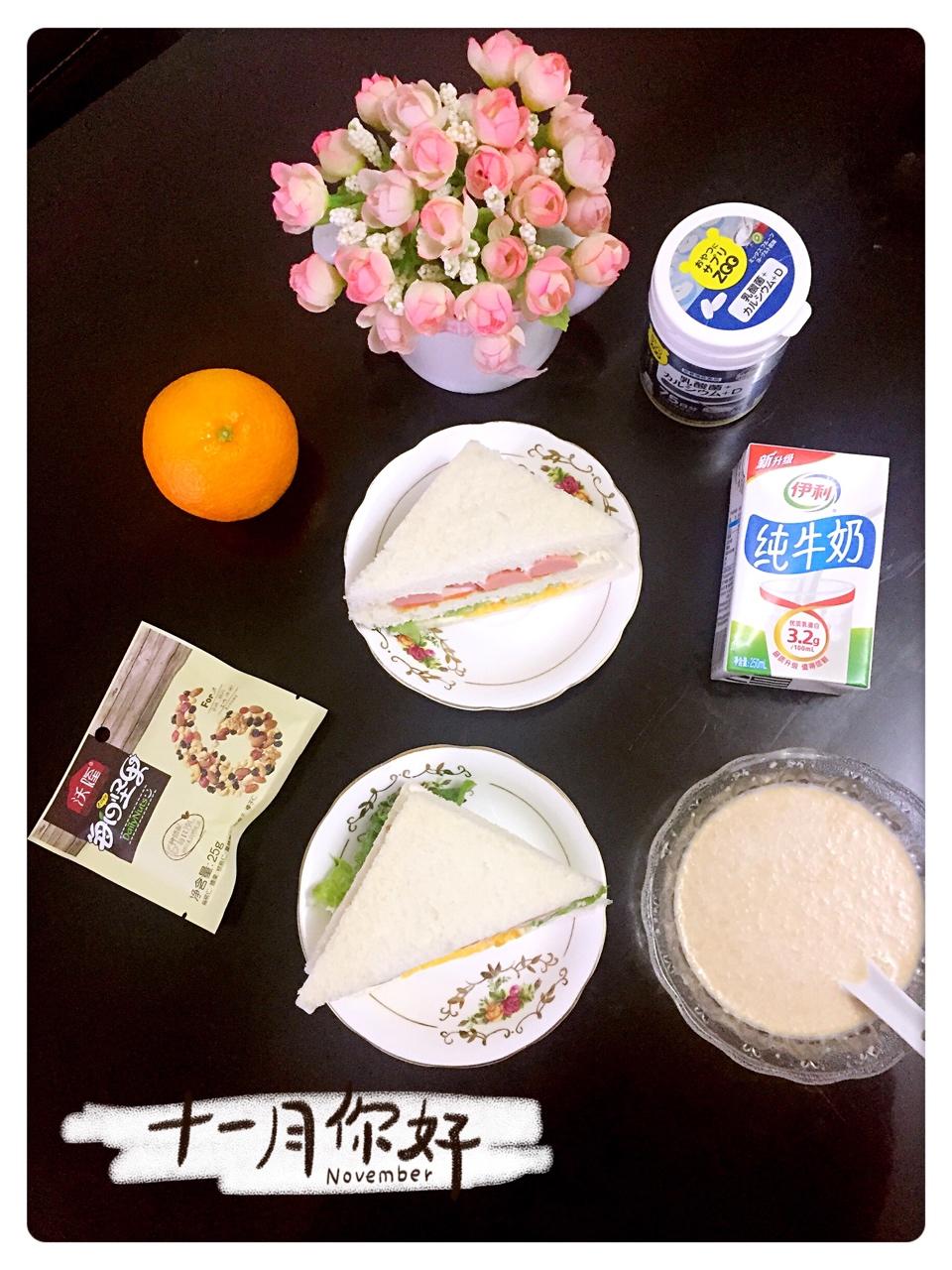 火腿芝士蛋三文治