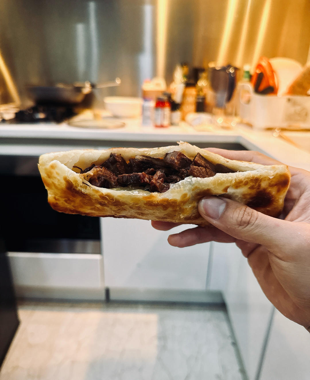 润妈教你在家做外酥里嫩的《河间驴肉火烧》