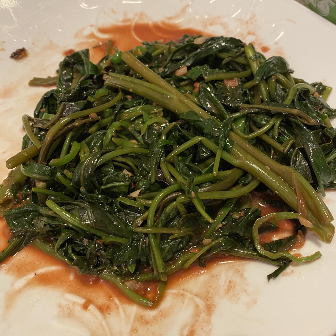 广东大排档风味椒丝腐乳炒空心菜