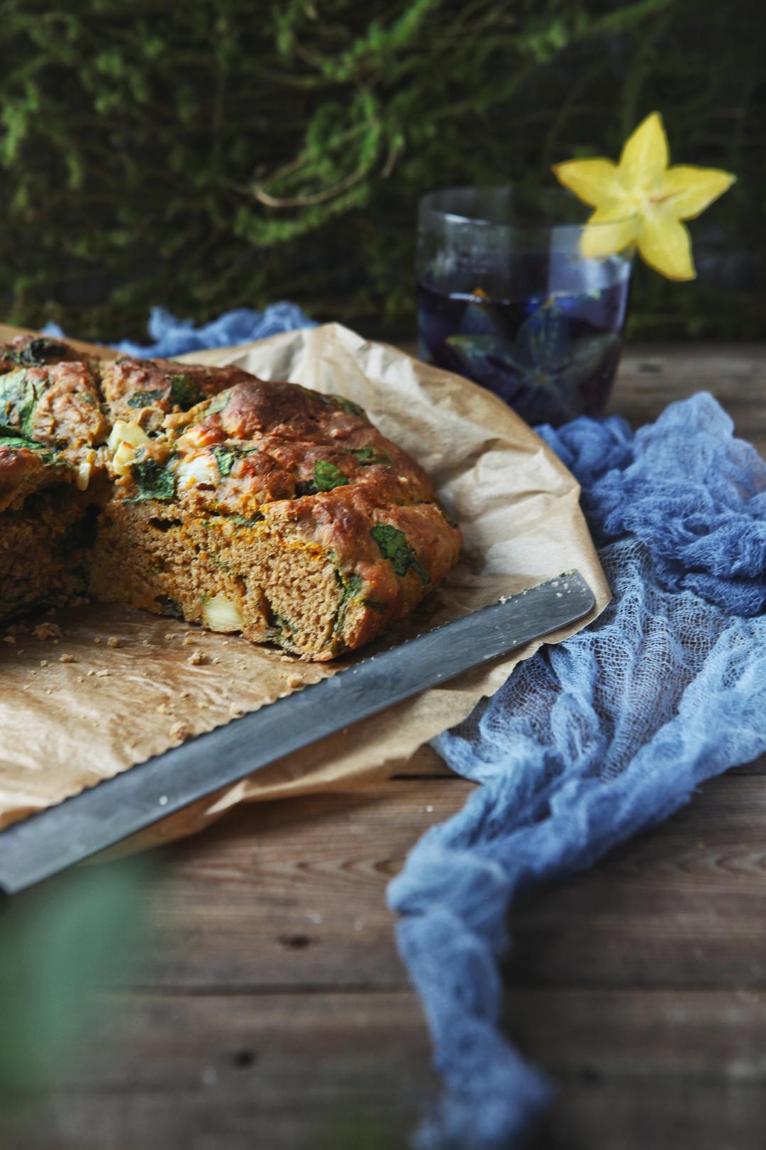 菠菜南瓜奶酪丹波面包丨健康·烘焙