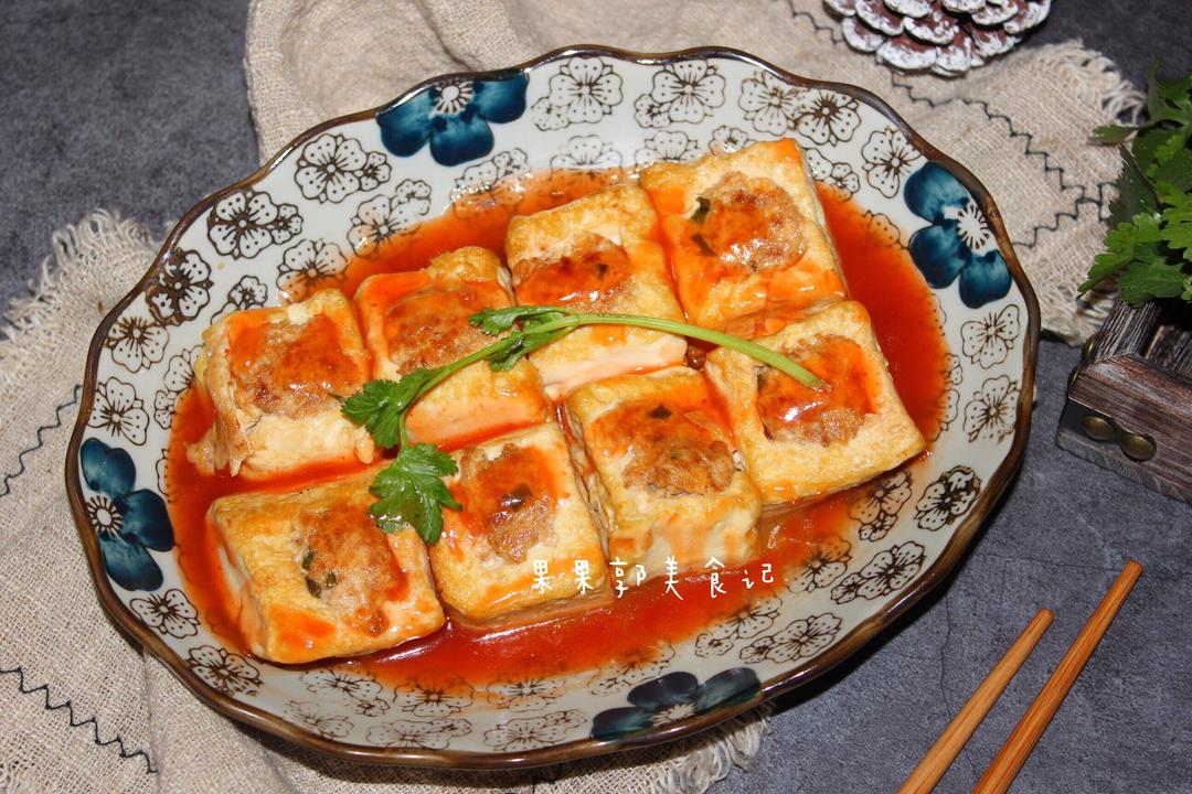 茄汁酿豆腐的做法