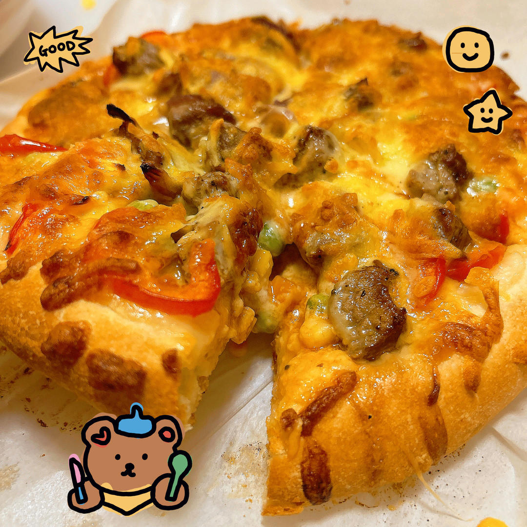 黑椒牛肉厚底披萨