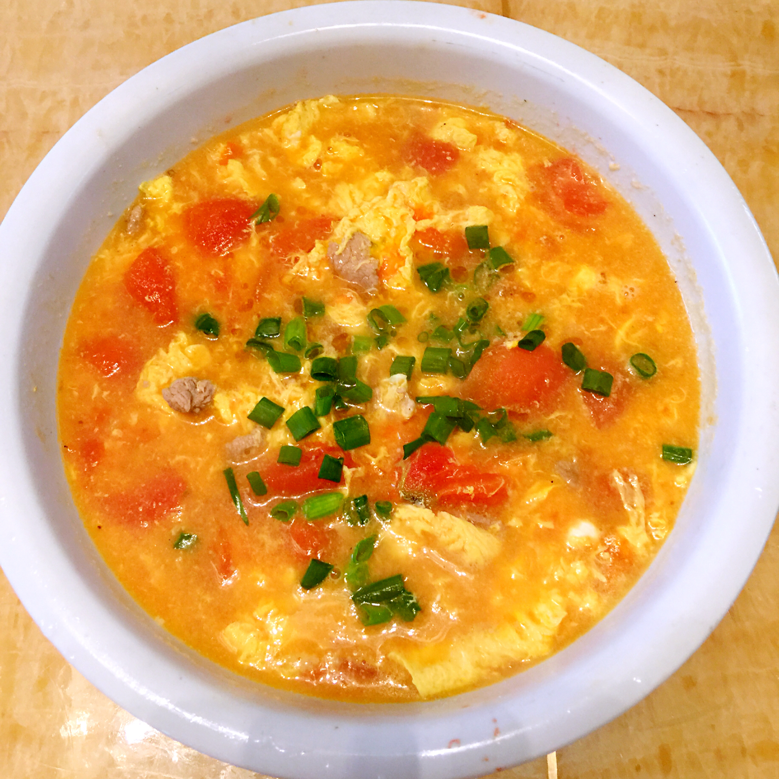 花生奶油兔做的番茄蛋汤