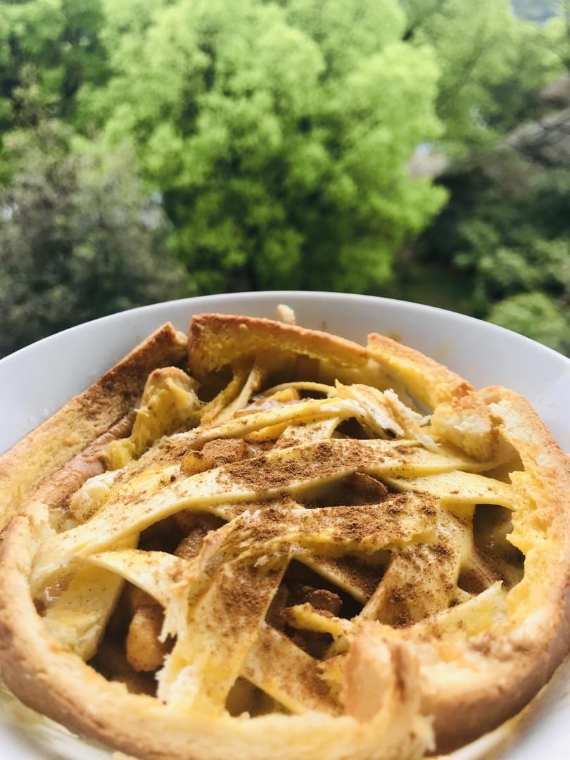 超简单快手的苹果吐司派