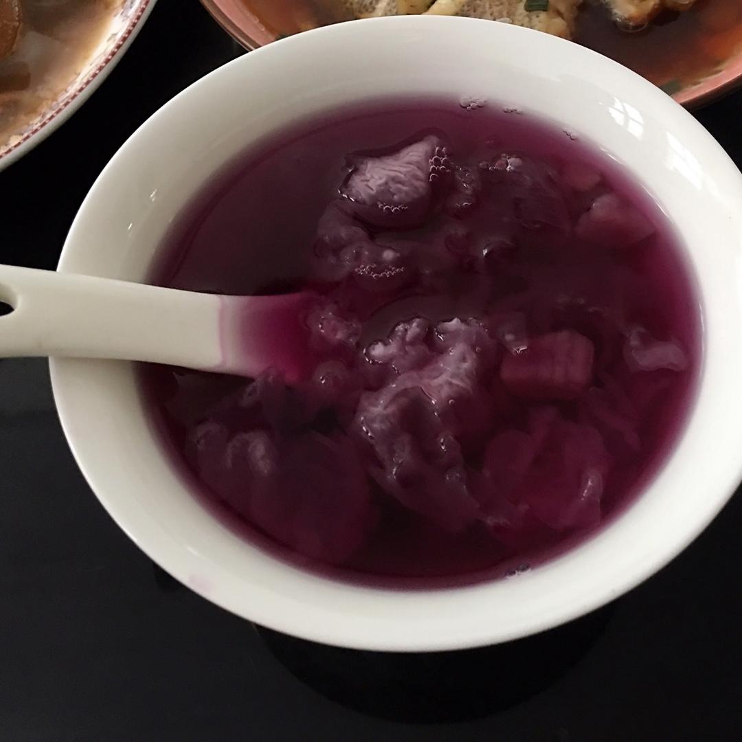 紫薯银耳羹