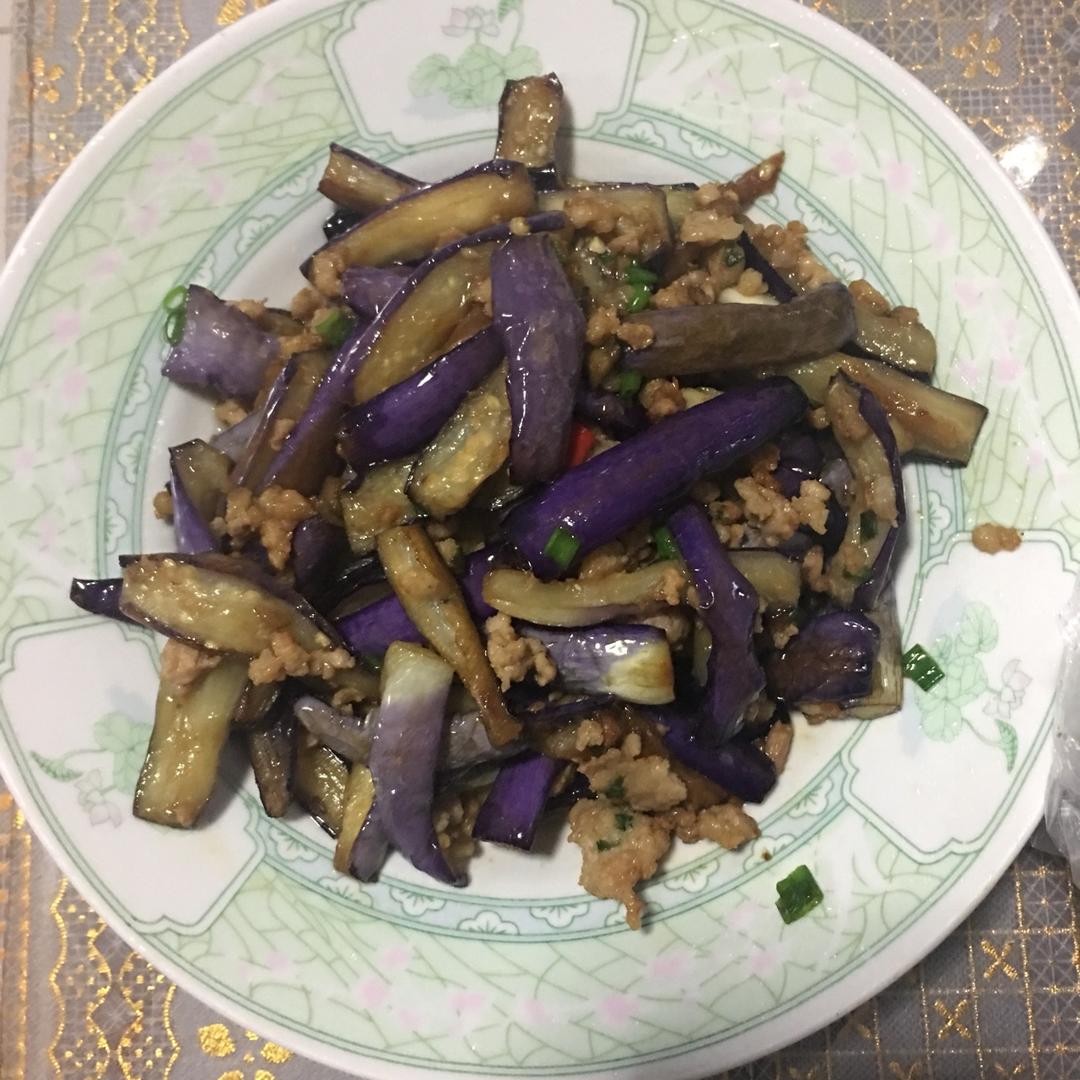 红烧肉沫茄子