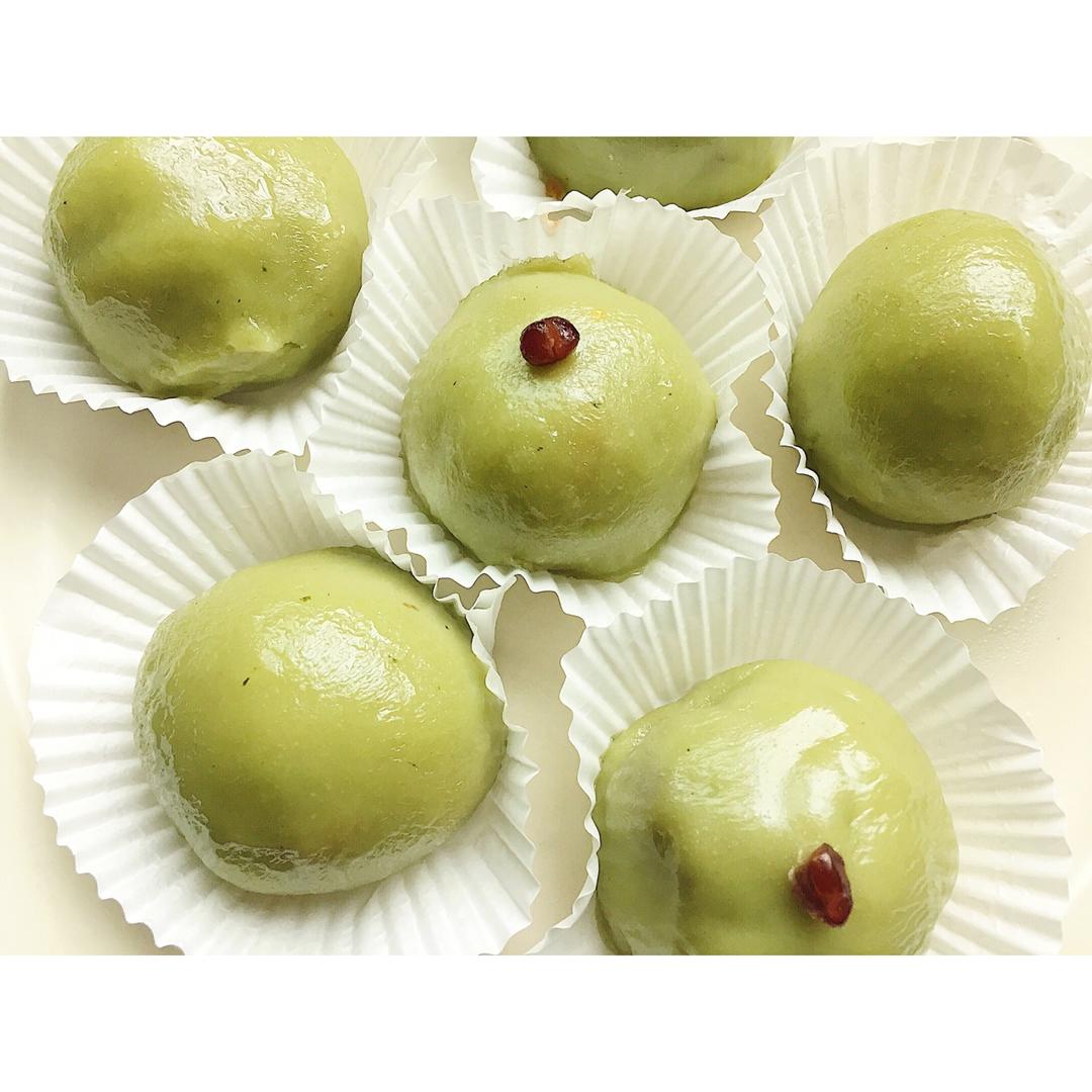 网红青团～～咸蛋黄肉松青团