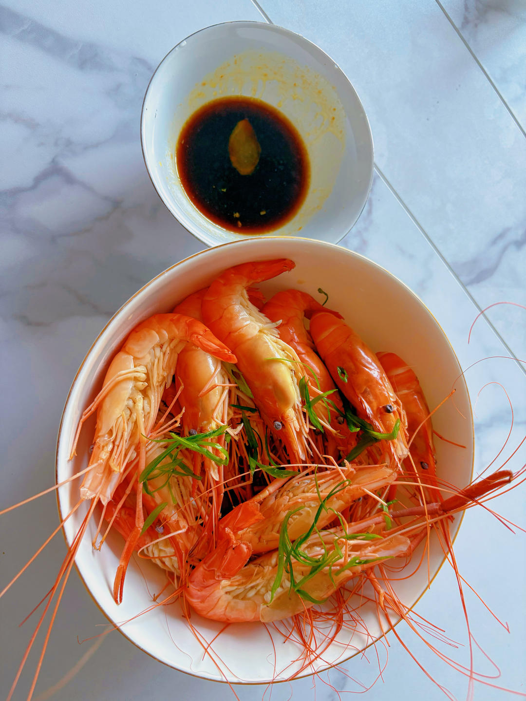 白灼汁蘸大虾🍤