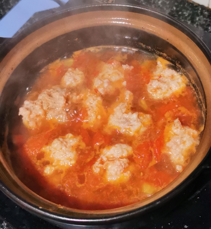 十分钟搞定的减脂餐西红柿🍅虾滑汤