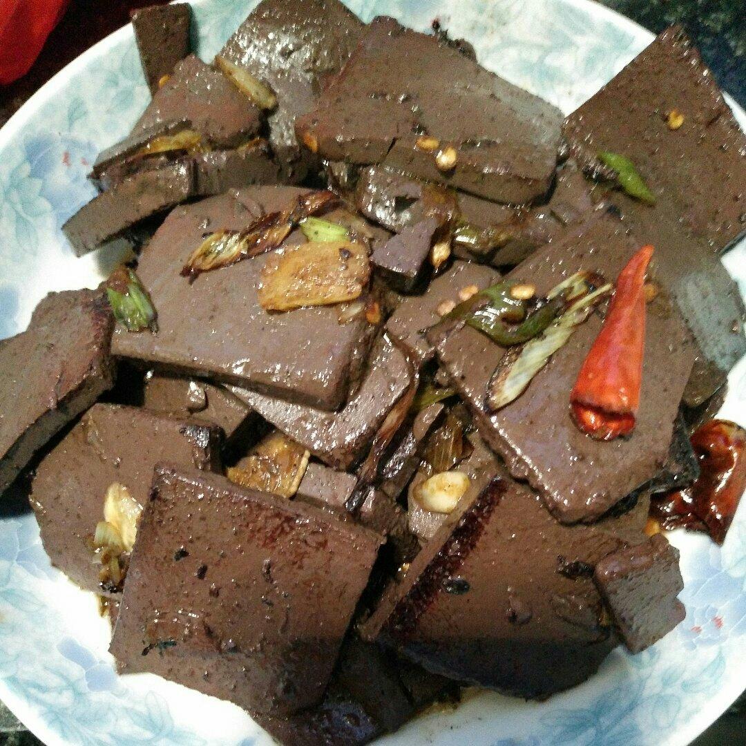 爆炒羊血