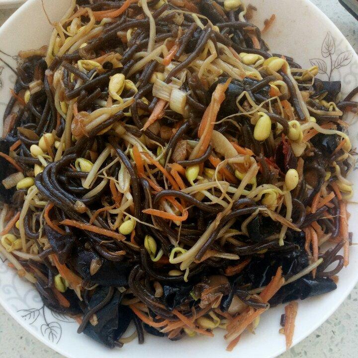 豆芽炒粉丝