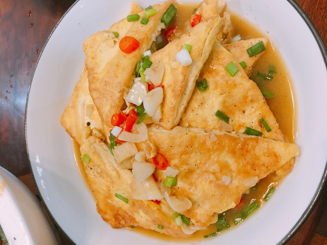 新鲜香甜大西瓜做的焖煎豆腐