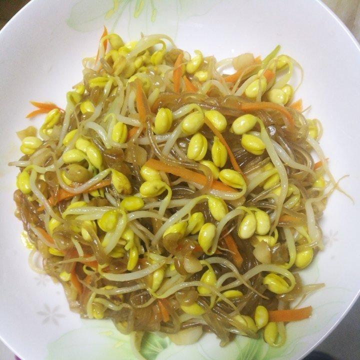豆芽炒粉丝