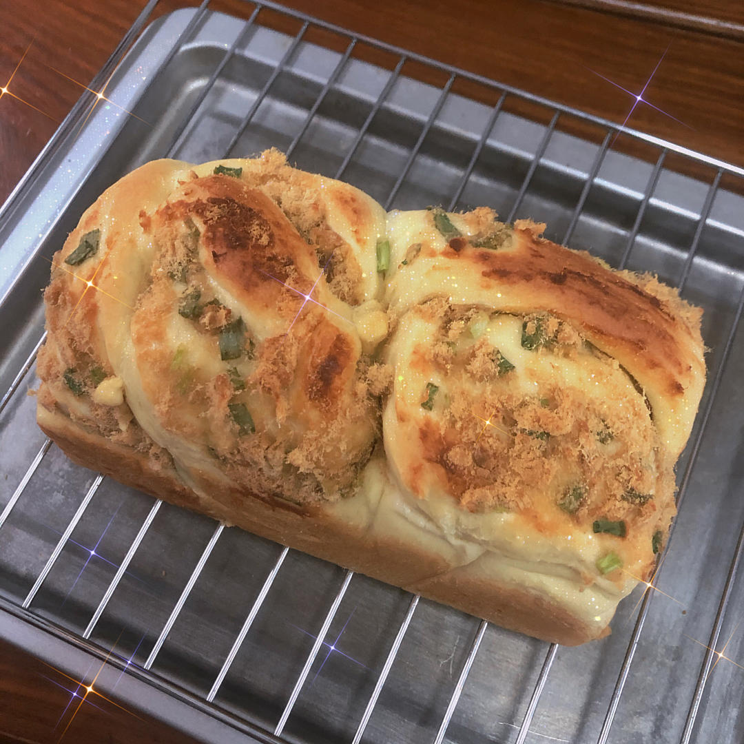 香葱肉松手撕吐司