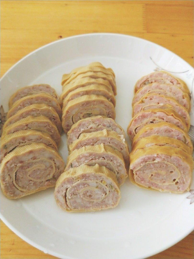干豆腐蒸肉卷