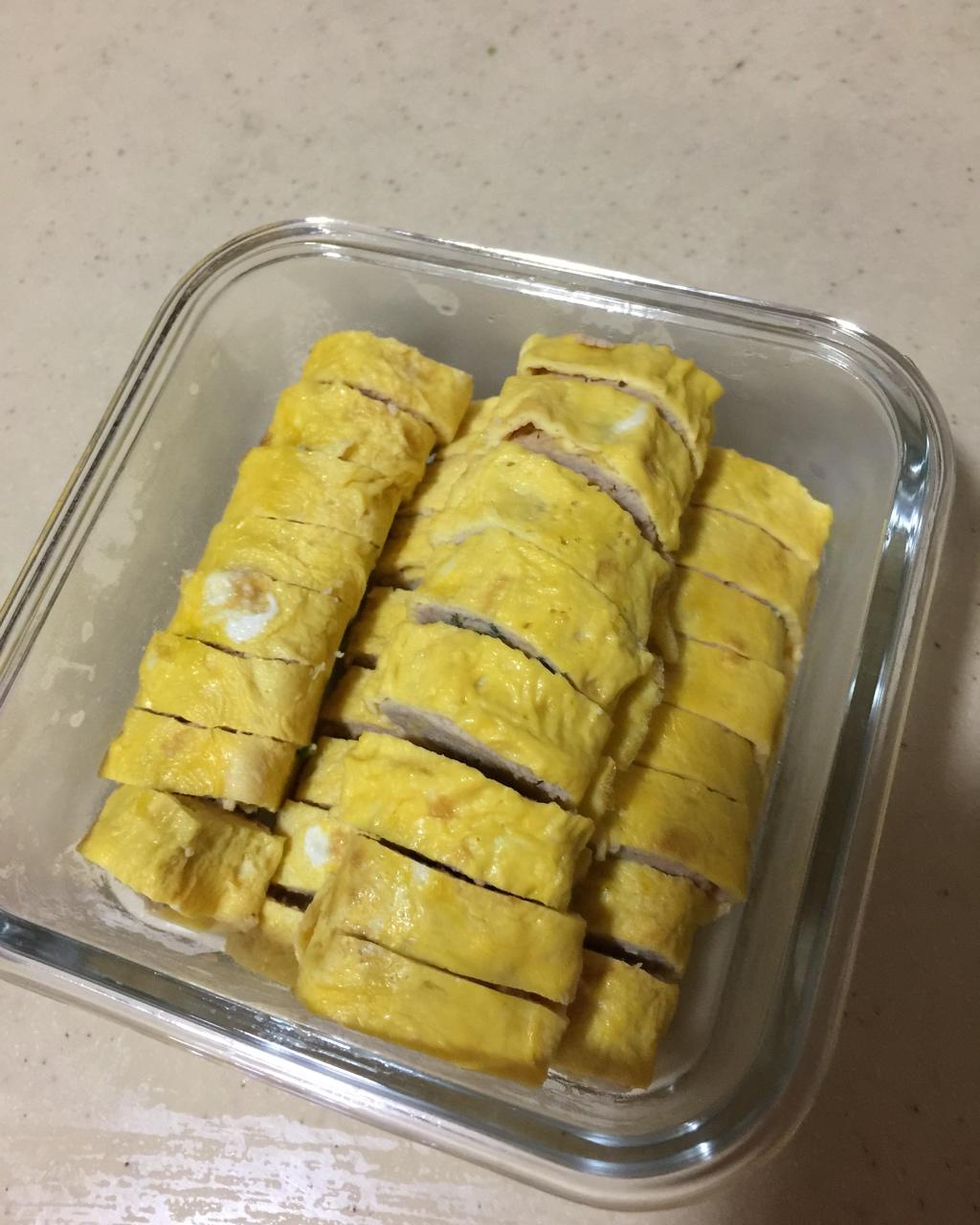 老爸的手艺---蒸肉蛋卷
