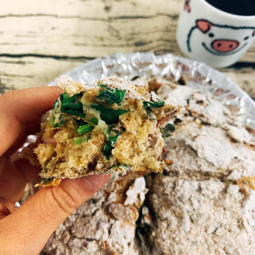 快手全麦芝士培根菠菜大司康【健康主食】
